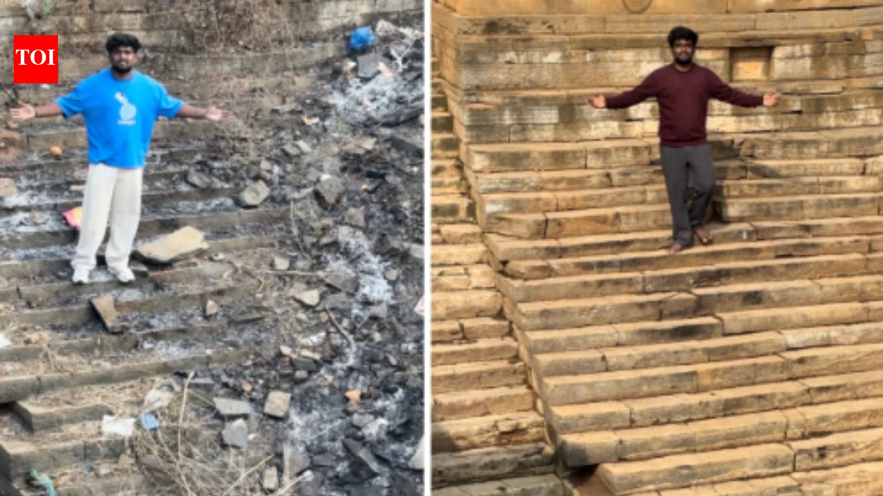 Watch: What happened when 300 people came together to clean an ancient stepwell in Andhra |