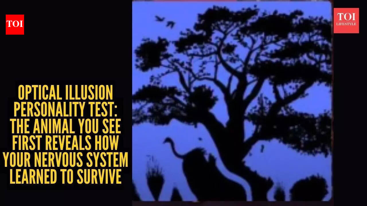 Optical illusion personality test: Elephant, lion, ostrich, flying birds, tree, face? The animal you see first reveals how your nervous system learned to survive |